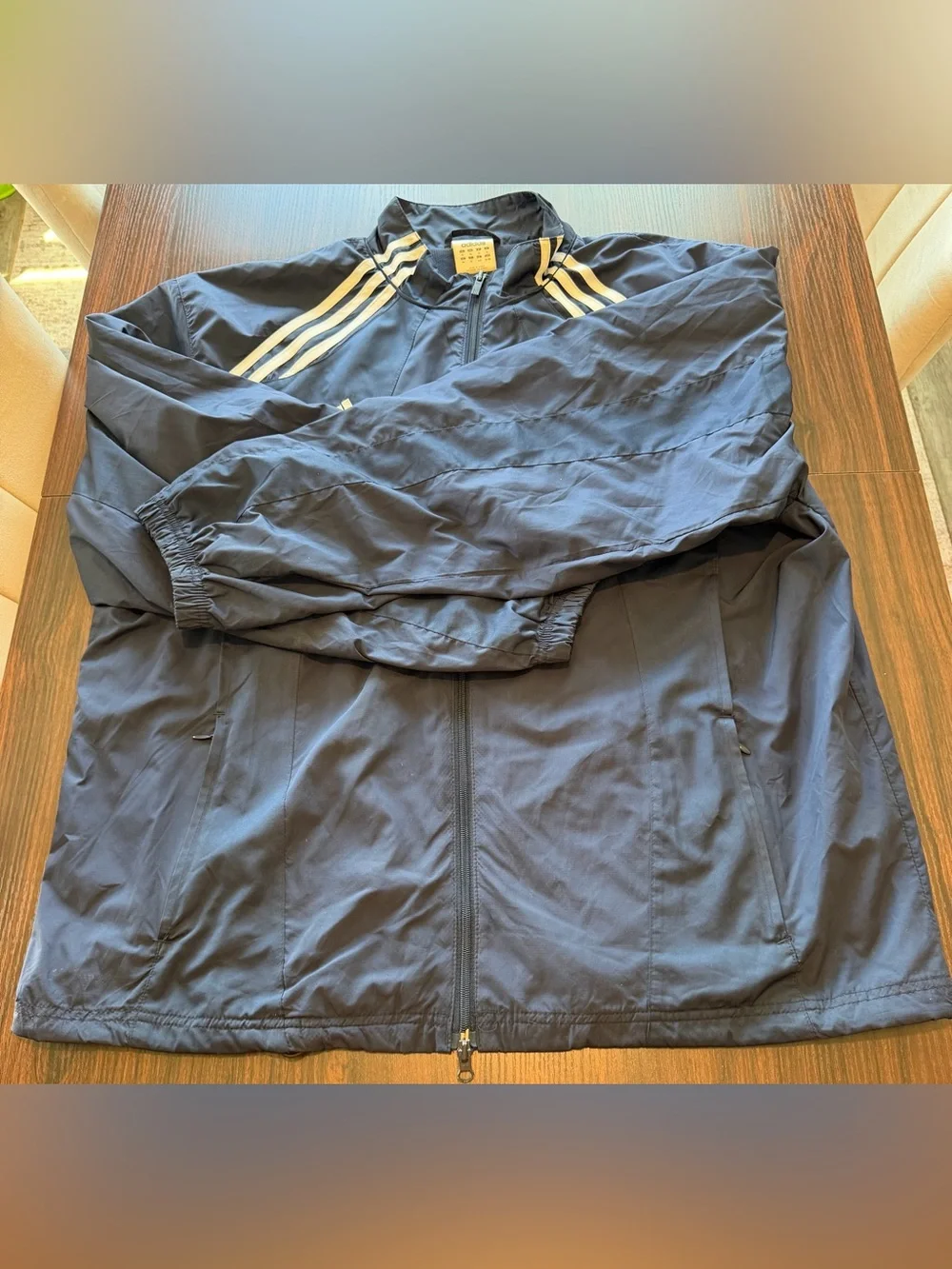 Adidas Navy Vintage Y2K New York Yankees Track Jacket Windbreaker MLB Size XL